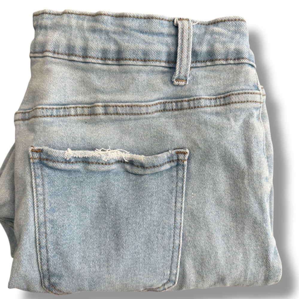 Haute Curve Jeans Womens Size 22 Light Wash Button Fly Frayed Hem Denim - Picture 2 of 12